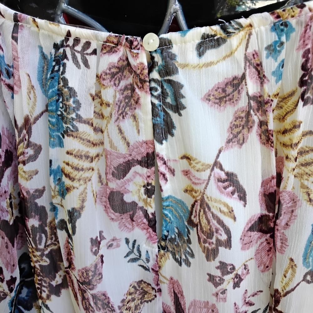 LOFT Multicolor Floral Blouse NWT - Picture 6 of 8